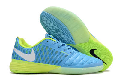 Men's Nike Lunar Gato 2 IC Indoor & Futsal Low-Tops Football Shoes - Jade/White/Yellow
