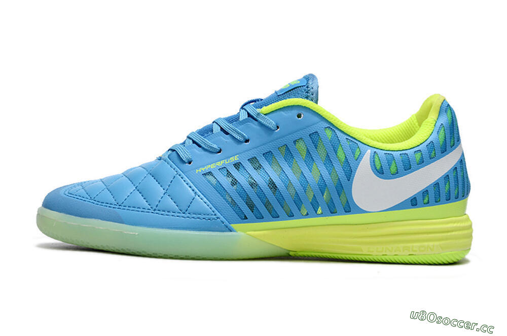 Men's Nike Lunar Gato 2 IC Indoor & Futsal Low-Tops Football Shoes - Jade/White/Yellow 0