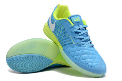 Men's Nike Lunar Gato 2 IC Indoor & Futsal Low-Tops Football Shoes - Jade/White/Yellow