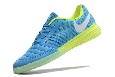 Men's Nike Lunar Gato 2 IC Indoor & Futsal Low-Tops Football Shoes - Jade/White/Yellow