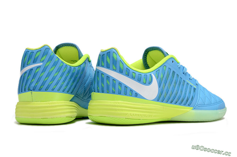 Men's Nike Lunar Gato 2 IC Indoor & Futsal Low-Tops Football Shoes - Jade/White/Yellow 6