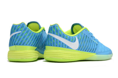 Men's Nike Lunar Gato 2 IC Indoor & Futsal Low-Tops Football Shoes - Jade/White/Yellow