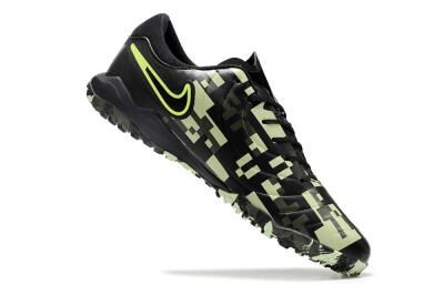 Men's Nike Tiempo Legend 10 TF Artificial Turf Low-Tops Football Shoes - Black/Yellow/Camo
