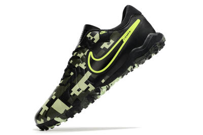 Men's Nike Tiempo Legend 10 TF Artificial Turf Low-Tops Football Shoes - Black/Yellow/Camo