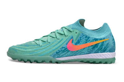 Men's Nike Phantom GX 2 Elite TF Artificial Turf Low-Tops Football Shoes - Green/Pink/Orange