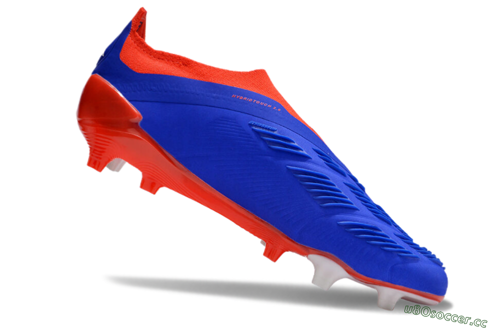 Men's Adidas Predator Elite Laceless FG Firm Ground Low-Tops Football Boots - Blue/White/Red 4