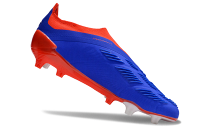 Men's Adidas Predator Elite Laceless FG Firm Ground Low-Tops Football Boots - Blue/White/Red