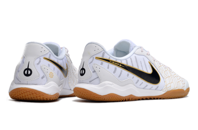 Men's Nike Tiempo Legend 10 Academy IC Indoor & Futsal Low-Tops Football Shoes - White/Gold/Black