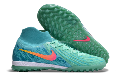 Men's Nike Phantom Luna Elite NU TF Artificial Turf High-Tops Football Shoes - Green/Pink/Orange