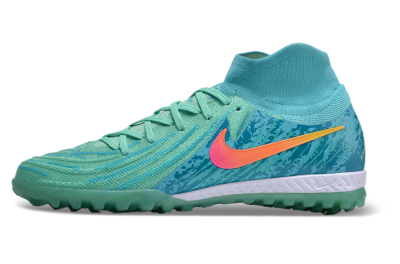 Men's Nike Phantom Luna Elite NU TF Artificial Turf High-Tops Football Shoes - Green/Pink/Orange