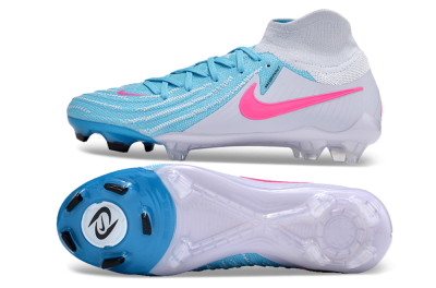 Men's Nike Phantom Luna Elite NU FG Firm Ground High-Tops Football Boots - Jade/White/Pink