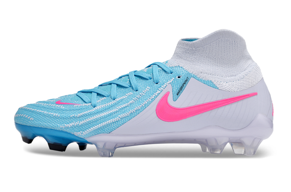 Men's Nike Phantom Luna Elite NU FG Firm Ground High-Tops Football Boots - Jade/White/Pink 0