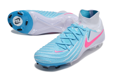 Men's Nike Phantom Luna Elite NU FG Firm Ground High-Tops Football Boots - Jade/White/Pink
