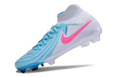 Men's Nike Phantom Luna Elite NU FG Firm Ground High-Tops Football Boots - Jade/White/Pink