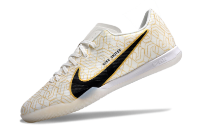 Men's Nike Air Zoom Mercurial Vapor 15 Academy IC Indoor & Futsal Low-Tops Football Shoes - White/Gold/Black
