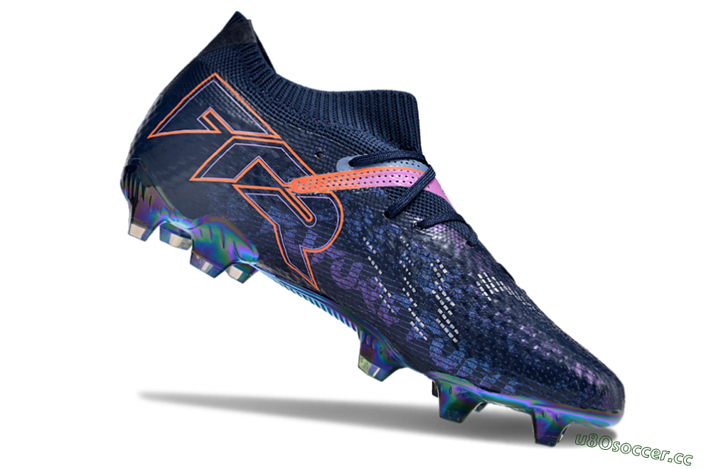 Men's Puma Future Ultimate FG Firm Ground Low-Tops Football Boots - Blue/Pink/Orange/Gold 4