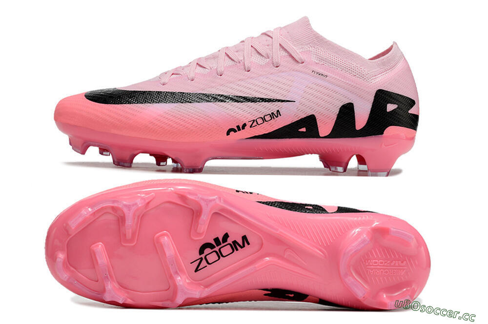 Men's Nike Air Zoom Mercurial Vapor 15 Elite FG Firm Ground Low-Tops Football Boots - Pink/Black 1