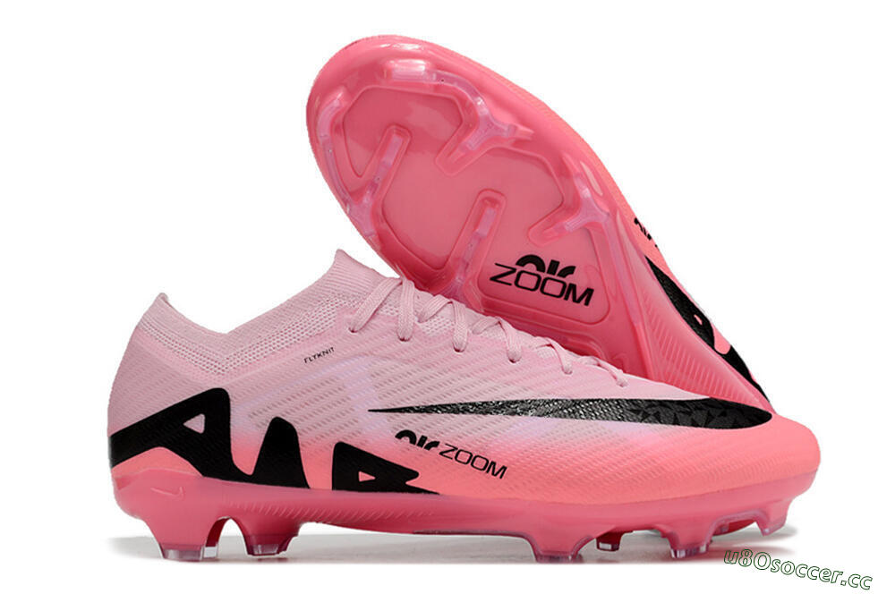 Men's Nike Air Zoom Mercurial Vapor 15 Elite FG Firm Ground Low-Tops Football Boots - Pink/Black 2