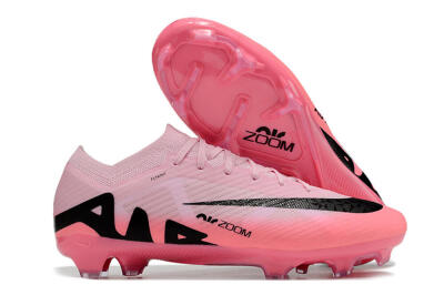 Men's Nike Air Zoom Mercurial Vapor 15 Elite FG Firm Ground Low-Tops Football Boots - Pink/Black