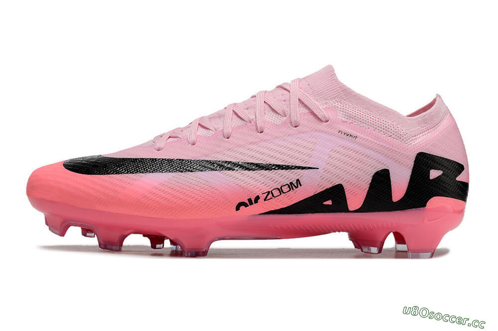 Men's Nike Air Zoom Mercurial Vapor 15 Elite FG Firm Ground Low-Tops Football Boots - Pink/Black 0