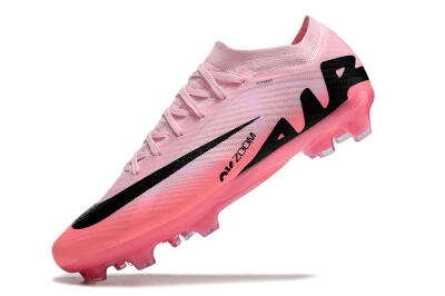 Men's Nike Air Zoom Mercurial Vapor 15 Elite FG Firm Ground Low-Tops Football Boots - Pink/Black