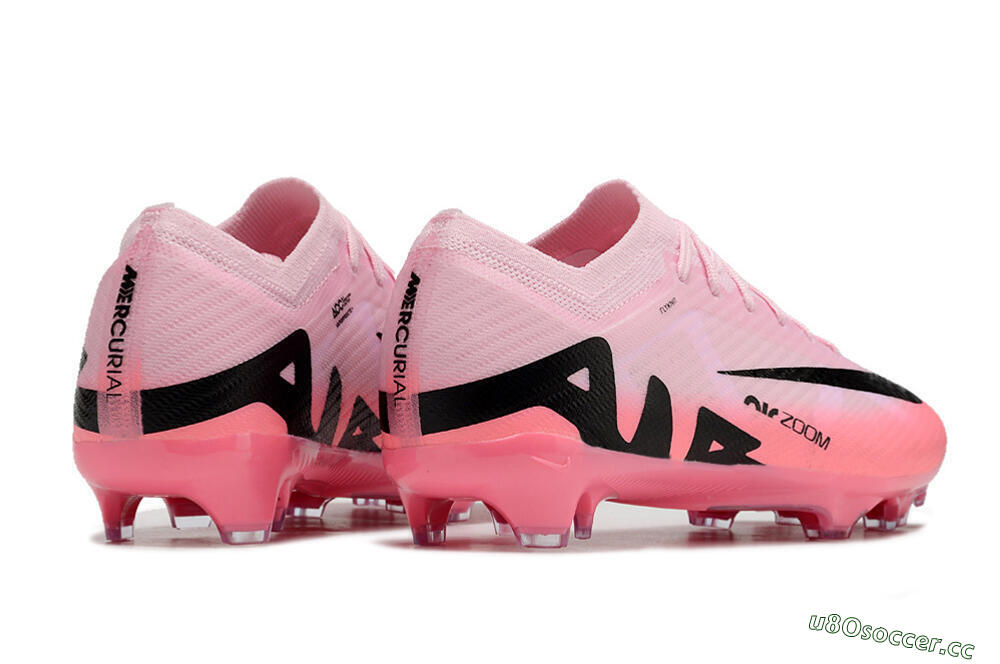 Men's Nike Air Zoom Mercurial Vapor 15 Elite FG Firm Ground Low-Tops Football Boots - Pink/Black 6