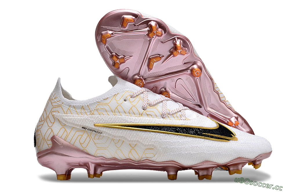 Men's Nike Phantom GX Elite United Golden Pack FG Firm Ground Low-Tops Football Boots - White/Metallic Gold/Black 2