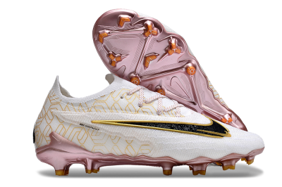 Men's Nike Phantom GX Elite United Golden Pack FG Firm Ground Low-Tops Football Boots - White/Metallic Gold/Black