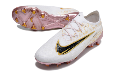 Men's Nike Phantom GX Elite United Golden Pack FG Firm Ground Low-Tops Football Boots - White/Metallic Gold/Black