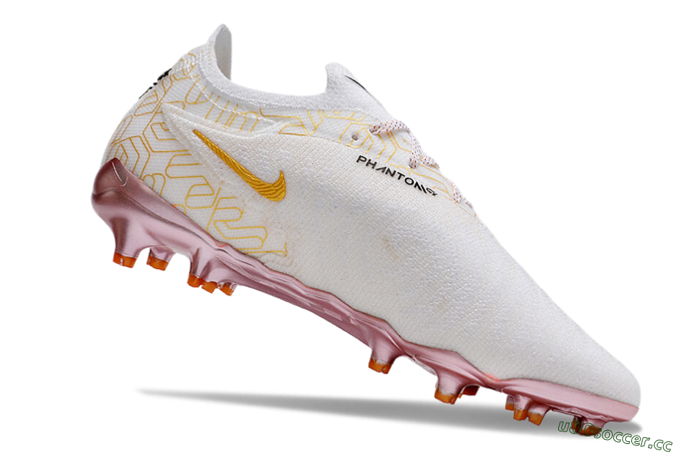 Men's Nike Phantom GX Elite United Golden Pack FG Firm Ground Low-Tops Football Boots - White/Metallic Gold/Black 4
