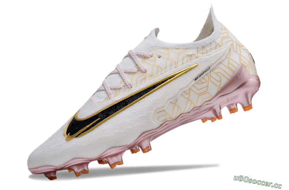 Men's Nike Phantom GX Elite United Golden Pack FG Firm Ground Low-Tops Football Boots - White/Metallic Gold/Black 5