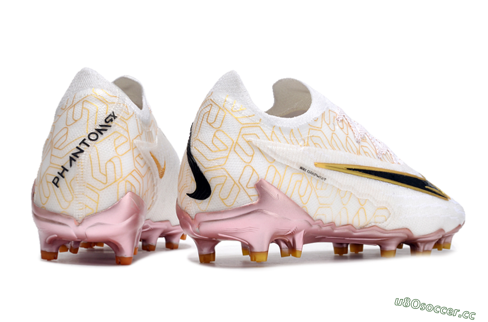 Men's Nike Phantom GX Elite United Golden Pack FG Firm Ground Low-Tops Football Boots - White/Metallic Gold/Black 6