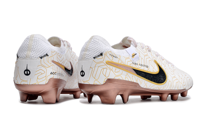 Men's Nike Tiempo Legend 10 Elite FG Firm Ground Low-Tops Football Boots - White/Gold/Black