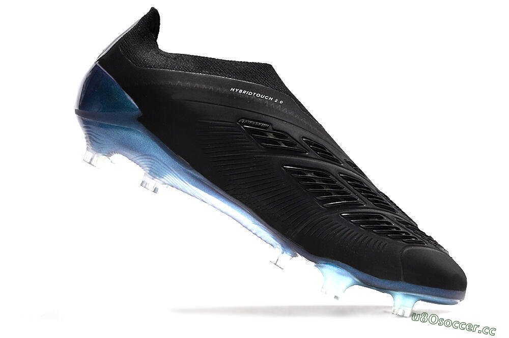 Men's Adidas Predator 24 Elite LL FG Firm Ground Low-Tops Football Boots - Black/Silver/Jade 4