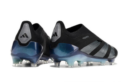Men's Adidas Predator 24 Elite LL FG Firm Ground Low-Tops Football Boots - Black/Silver/Jade