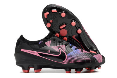 Men's Nike Tiempo Legend 10 Elite FG Firm Ground Low-Tops Football Boots - Black/Pink/Blue