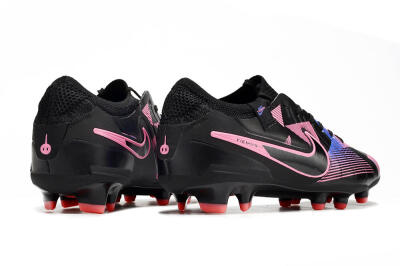 Men's Nike Tiempo Legend 10 Elite FG Firm Ground Low-Tops Football Boots - Black/Pink/Blue