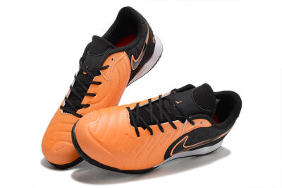 Men's Nike Tiempo Legend 10 Elite IC Indoor & Futsal Low-Tops Football Shoes - Orange/Black/White