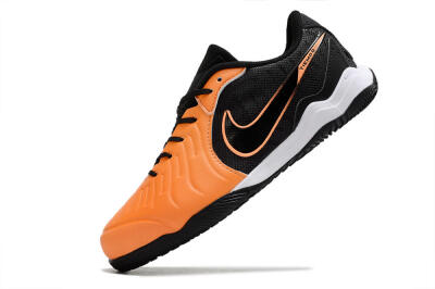 Men's Nike Tiempo Legend 10 Elite IC Indoor & Futsal Low-Tops Football Shoes - Orange/Black/White