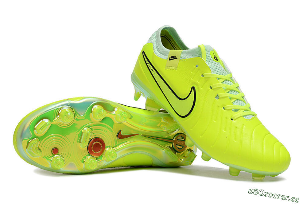 Men's Nike Tiempo Legend 10 Elite FG Firm Ground Low-Tops Football Boots - Yellow/Jade/Gold 1