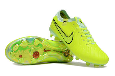 Men's Nike Tiempo Legend 10 Elite FG Firm Ground Low-Tops Football Boots - Yellow/Jade/Gold