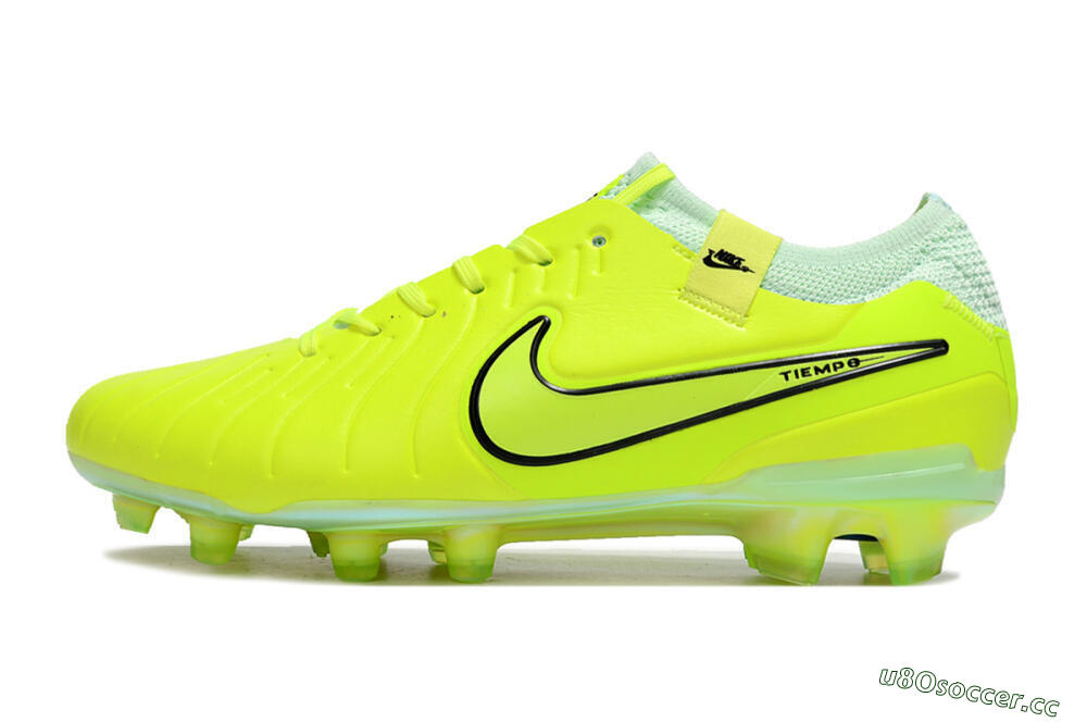 Men's Nike Tiempo Legend 10 Elite FG Firm Ground Low-Tops Football Boots - Yellow/Jade/Gold 0