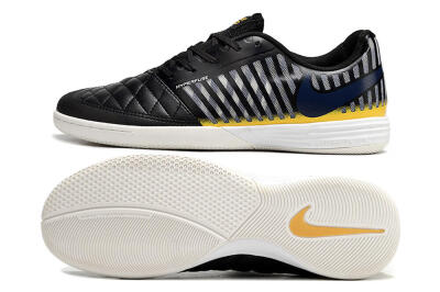 Unisex Nike Lunar Gato 2 IC Indoor & Futsal Low-Tops Football Shoes - Black/Blue/Yellow