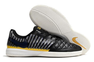 Unisex Nike Lunar Gato 2 IC Indoor & Futsal Low-Tops Football Shoes - Black/Blue/Yellow