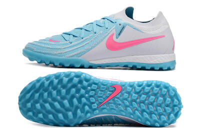 Men's Nike Phantom GX 2 Elite TF Artificial Turf Low-Tops Football Shoes - Blue/White/Pink