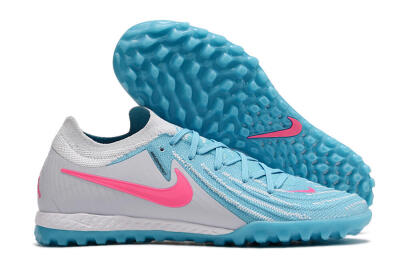 Men's Nike Phantom GX 2 Elite TF Artificial Turf Low-Tops Football Shoes - Blue/White/Pink
