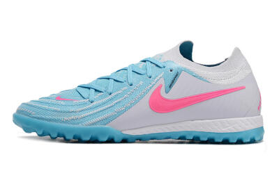 Men's Nike Phantom GX 2 Elite TF Artificial Turf Low-Tops Football Shoes - Blue/White/Pink