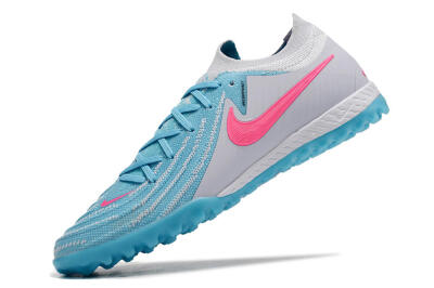 Men's Nike Phantom GX 2 Elite TF Artificial Turf Low-Tops Football Shoes - Blue/White/Pink