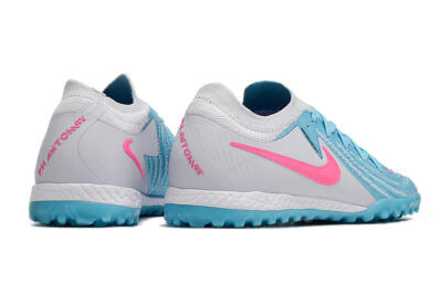 Men's Nike Phantom GX 2 Elite TF Artificial Turf Low-Tops Football Shoes - Blue/White/Pink