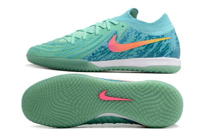 Men's Nike Phantom GX 2 Elite IC Indoor & Futsal Low-Tops Football Shoes - Jade/Pink/Orange